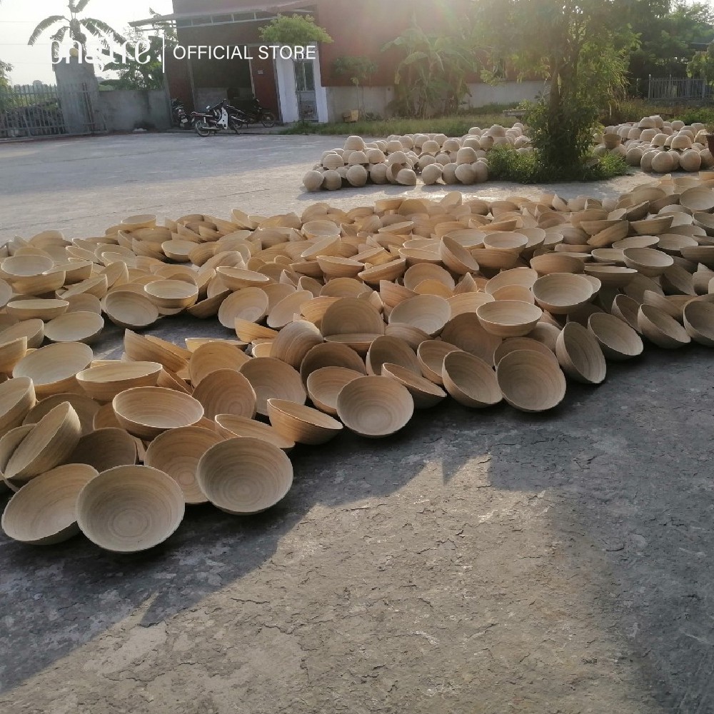 [Mã LIFEMALL2505 giảm 10% đơn 250K] Bát Tre Cuốn ONGTRE đựng Salad/món trộn/hoa quả/đồ khô (Bamboo Salad Bowl)