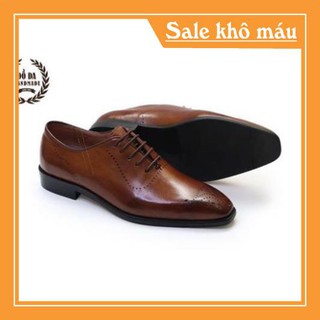 [Sale 3/3] Giày Âu WholeCut Oxford Vàng Bò Classic - BẢO HÀNH 12 THÁNG Sale 11