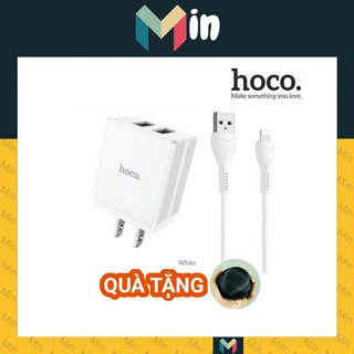 Bộ sạc nhanh iphone 2 cổng hoco dc01 new cho iphone/android - bảo hành 12 tháng