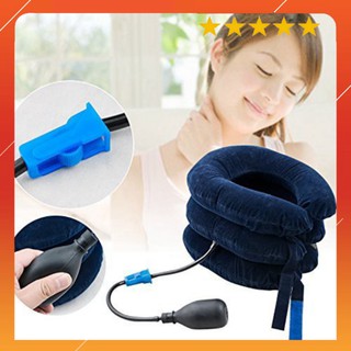 Đai Nâng Cổ Đai Gối Hơi Trị Liệu Kéo Giãn Đốt Sống Cổ - Đai Kéo Dãn Cột Sống Cổ Model 2021 -