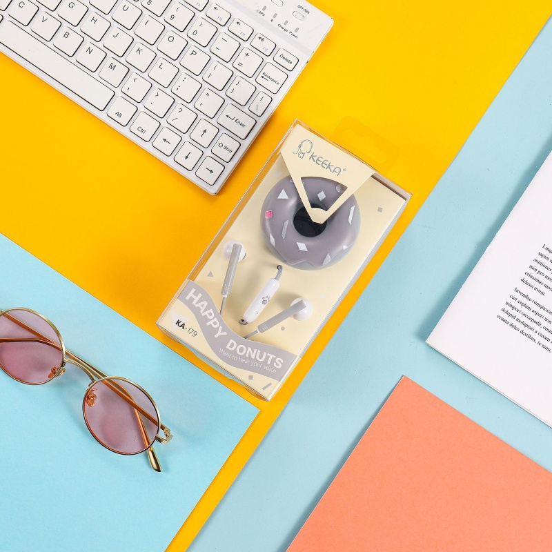 Vỏ Bảo Vệ Hộp Sạc Tai Nghe Nhét Tai Hình Bánh Donut Cho Bé