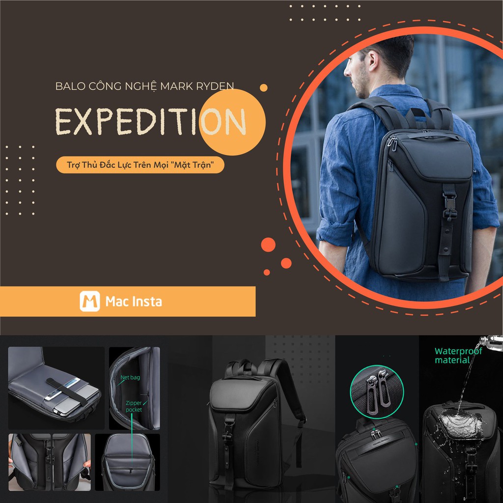 BALO CÔNG NGHỆ chống nước MARK RYDEN - EXPEDITION thế hệ mới 2021