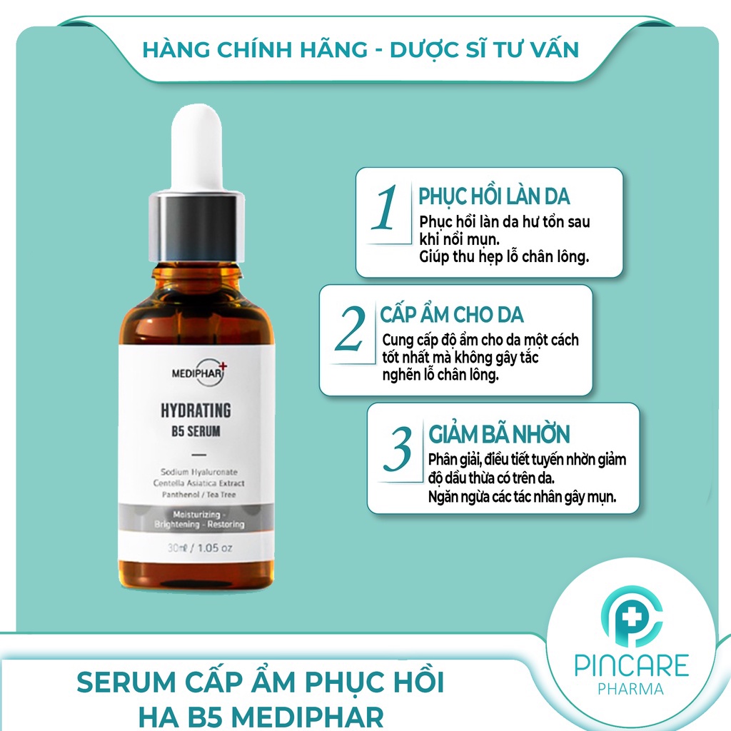 Serum B5 Mediphar 30ml cấp ẩm, phục hồi da, chống lão hóa- Hàng chính hãng - Nhà thuốc PinCare