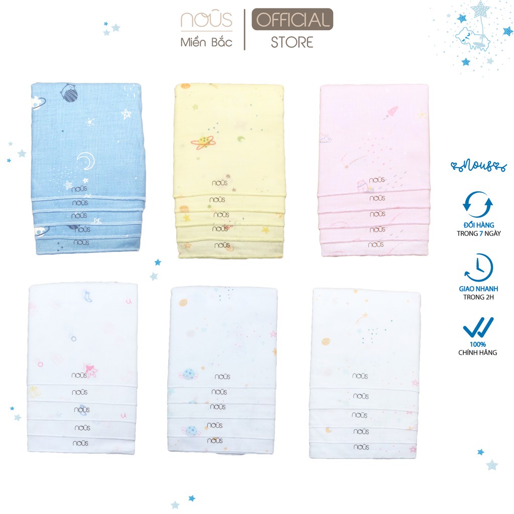 [CÓ SẴN] SET 5 KHĂN SỮA NOUS VẢI XÔ