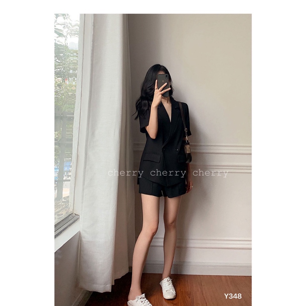 Sét vest Blazer quần cộc Y348