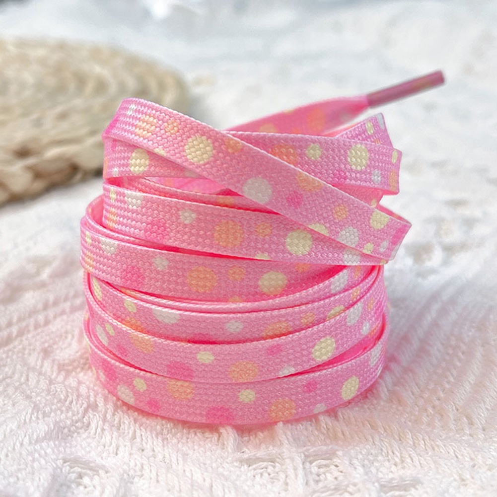 Dây Giày Họa Tiết Chấm Bi Nhiều Màu Sắc Xinh Xắn Cho Bé Gái 120/140CM