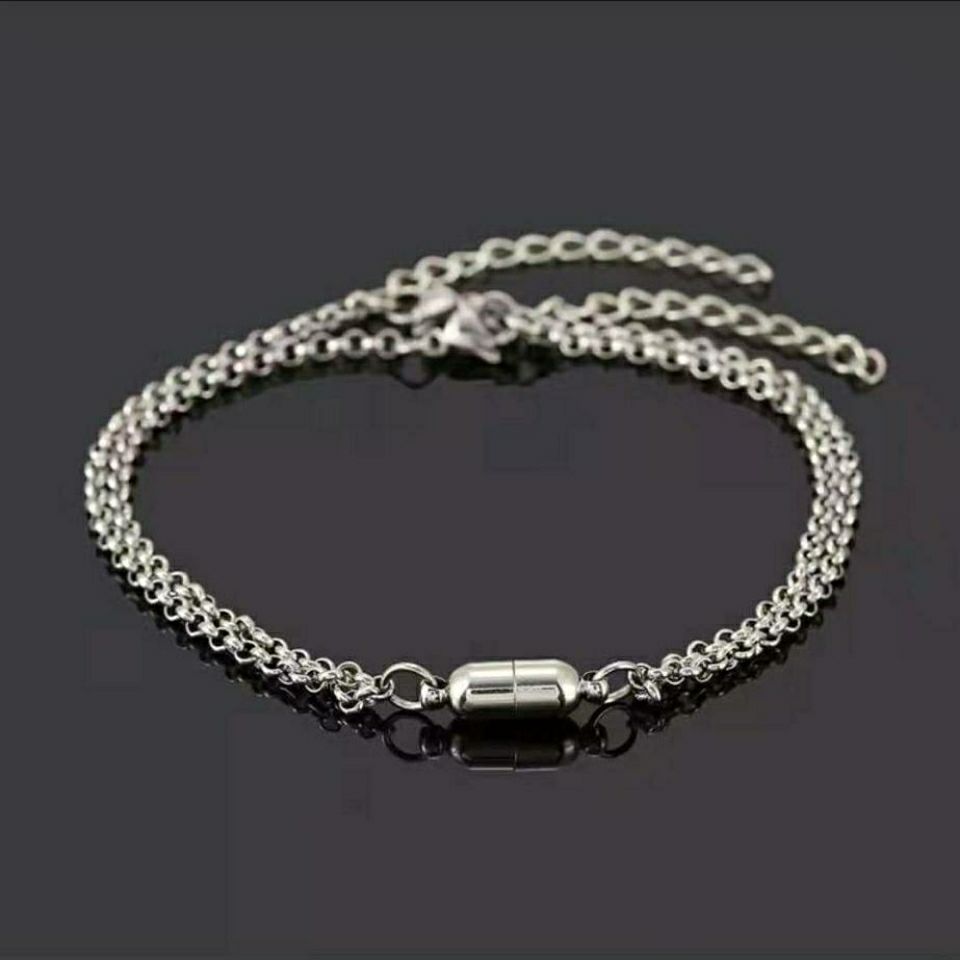 Love❤jewellery,Lovers' Bracelet, 925 Silver, Magnet Mutual Attraction Bracelet, A Pair of Bracelets Suitable for Lovers