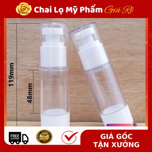 Chai Chiết Mĩ Phẩm ❤ RẺ VÔ ĐỊCH ❤ Chai nhựa xịt giọt hút chân không 30ml chiết mỹ phẩm , phụ kiện du lịch