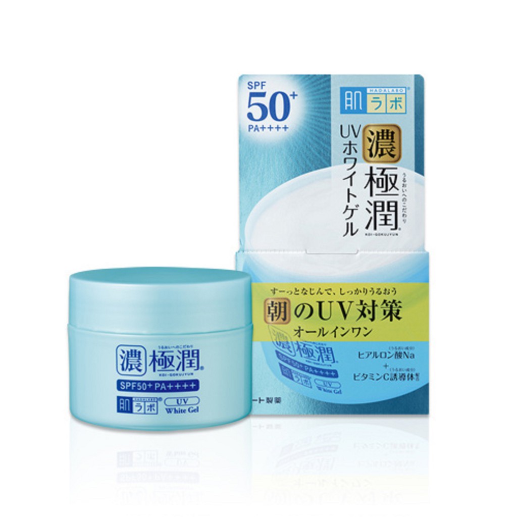 [Mã FMCGMALL -8% đơn 250K] Gel dưỡng ẩm chống nắng ban ngày Hada Labo Koi-Gokujyun UV White Gel SPF50+ PA++++ 90g