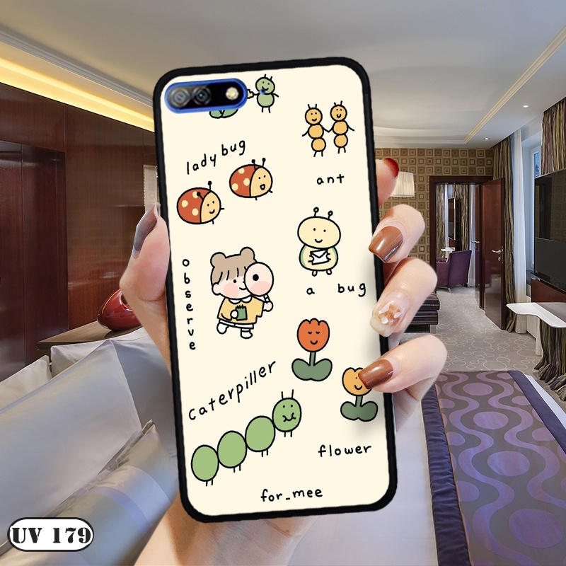 Ốp lưng  HUAWEI Y7 Pro 2018 - Lưng nhám viền dẻo in 2D