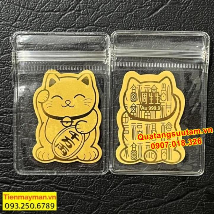 [RƯỚC LỘC] [GIÁ CỰC TỐT] Mèo Thần Tài Mạ Vàng Chiêu Tài Lộc Dán Điện Thoại May Mắn Mẫu Cao Cấp Chất Lượng
