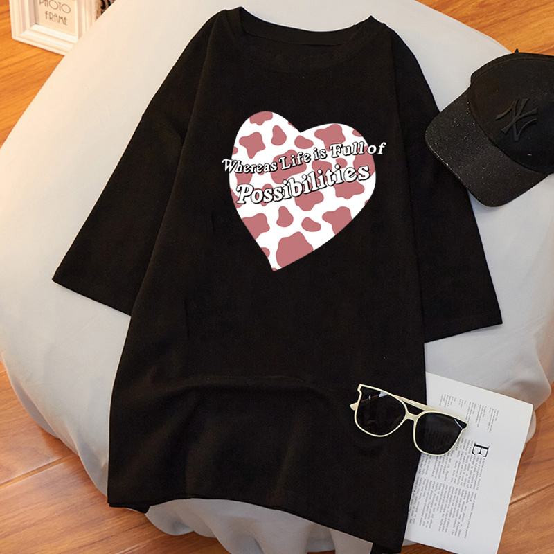 NRVP Áo Thun Tay Ngắn Dáng Rộng Có Size Lớn