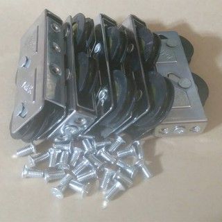 Bộ 6 bánh xe cửa lùa nhôm hệ 70- Bánh xe trượt dạng kép ( kèm 24 đinh ốc)