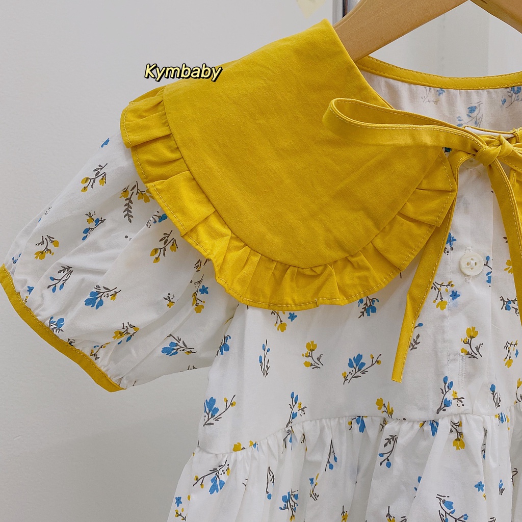 Đầm babydoll cổ bèo cho bé D641
