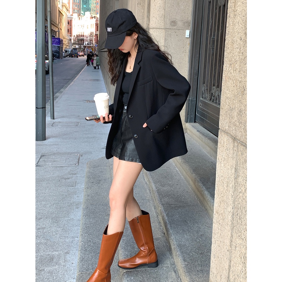 Ảnh thật 2 hình cuối-2W85.Áo blazer thời trang trắng kem phong cách Hàn Quốc