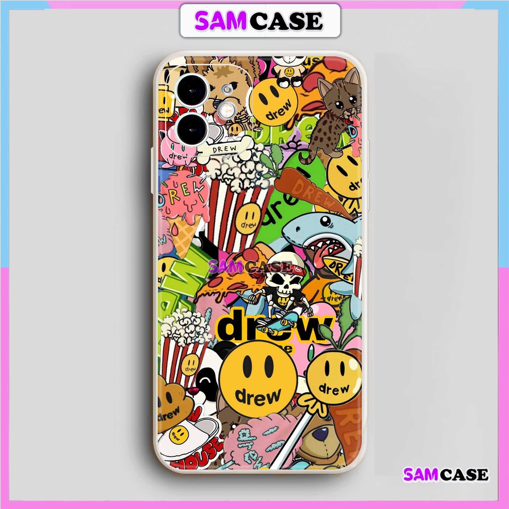 Ốp lưng iPhone 6/6s/7/8/X/XS/11/12/13 Pro Plus Max viền vuông chống sốc bảo vệ camera silicon mềm hình Drew23-1