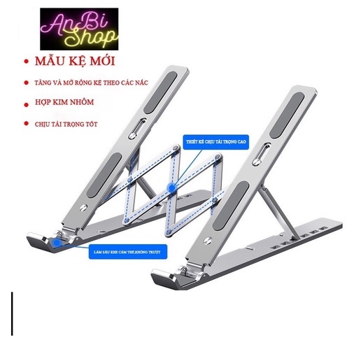 Giá đỡ laptop stand nhôm hỗ trợ tản nhiệt - Có thể gấp gọn chỉnh độ cao - Để laptop ipad macbook surface N3 / LS501