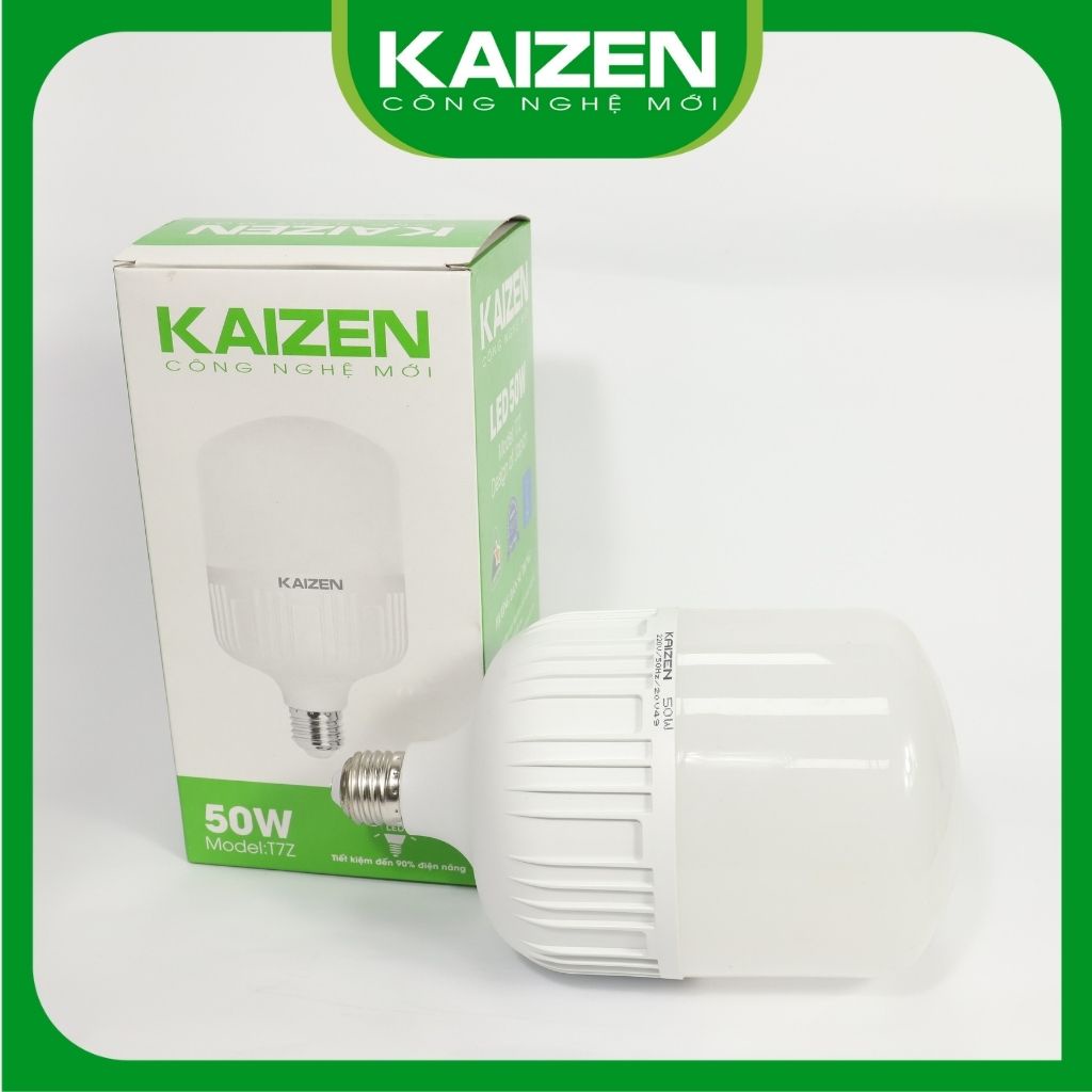 Bóng Đèn Led Trụ Nhựa KAIZEN Siêu Tiết Kiệm Điện Năng, Led Trụ Công Suất Lớn