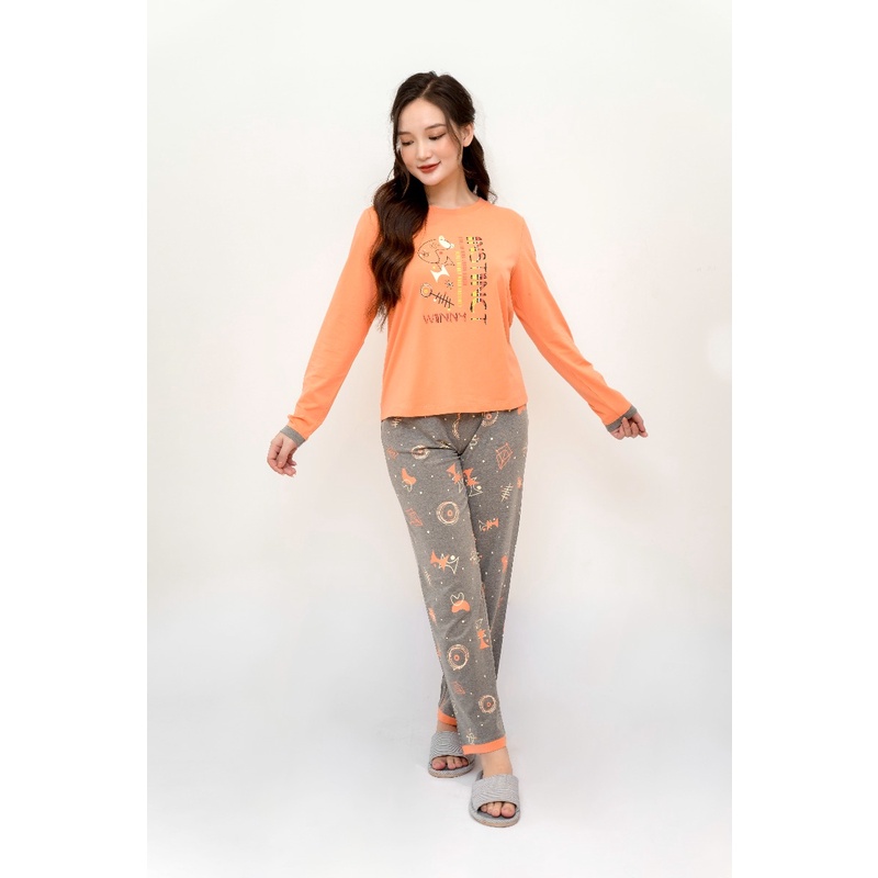 [CHÍNH HÃNG] Bộ đồ mặc nhà cotton cao cấp Winny đẹp, dễ thương - SET thu đông quần dài áo dài tay trẻ trung | BigBuy360 - bigbuy360.vn