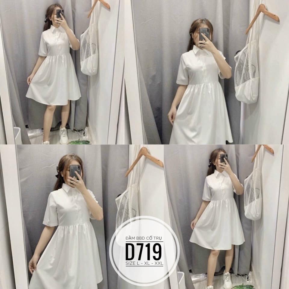 Đầm BBD cổ trụ D719
