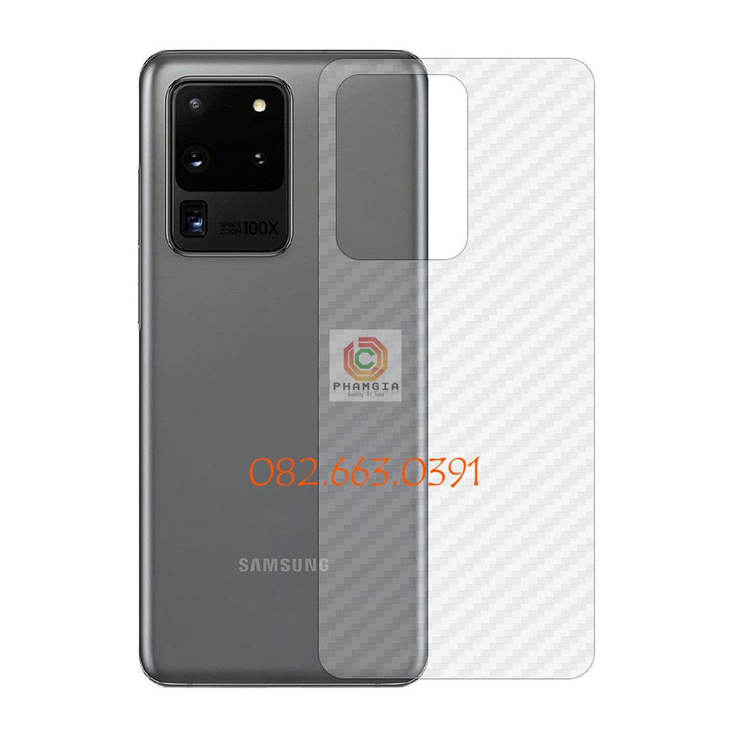 Miếng dán mặt lưng skin carbon Samsung Galaxy Note 20 Ultra, Ultra 5G, Note 20
