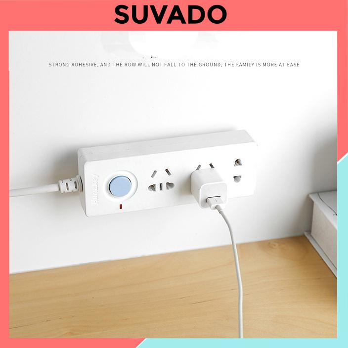 Miếng Dán Tường Treo Ổ Cắm Điện, Treo cục phát wifi, remote Thanh Giữ Ổ Điện Xoay 360 chịu lực Độ tháo lắp F443 SUVADO