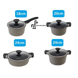 Nồi vân đá Lock&Lock dòng Stone chống dính cao cấp LCA6181D-IH LCA6202D-IH LCA6242D-IH LCA6244D-IH