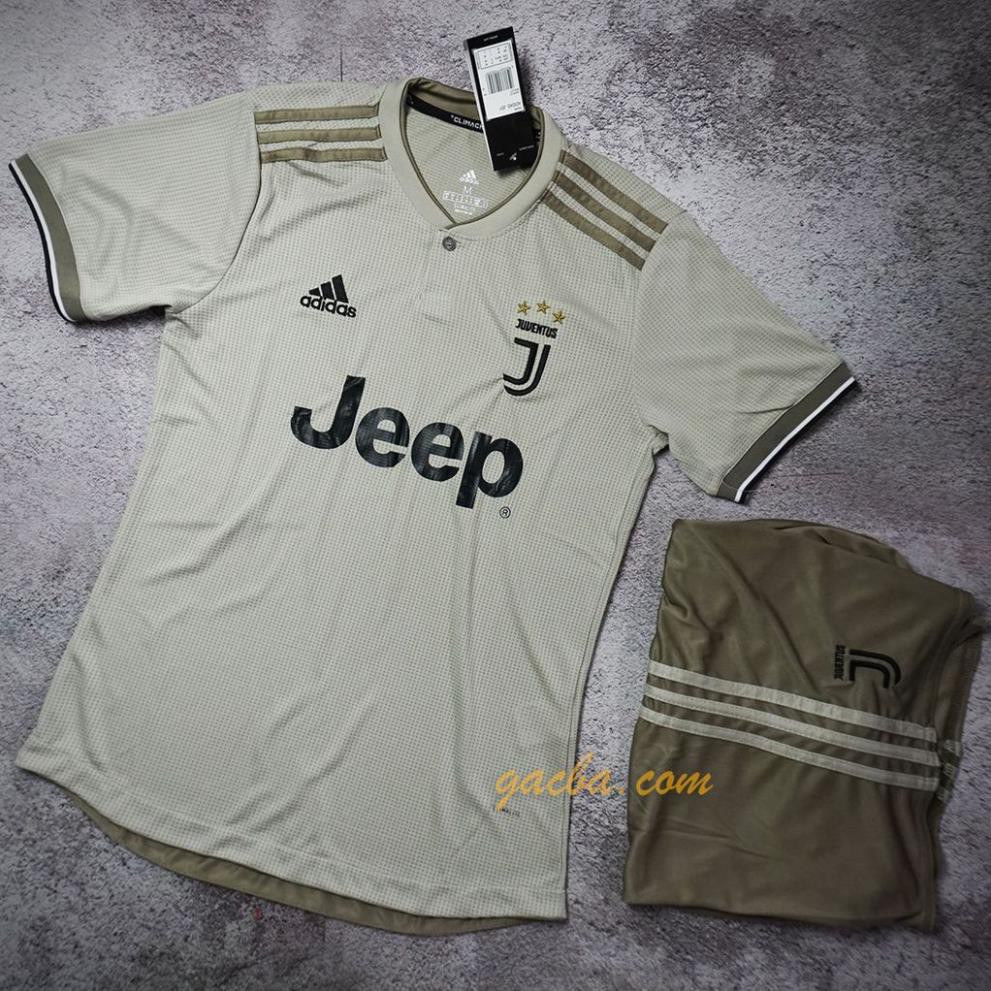 6/6 SALE KHỦNG Áo Juventus mùa 2018-2019 sân khách/Freeship/ Bộ quần áo đá banh Juventus sân khách màu xám cực chất  ྃ