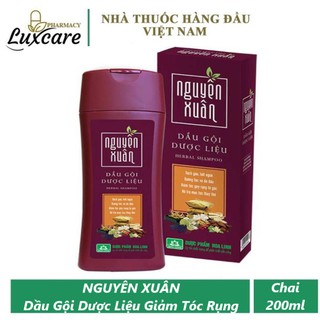 Dầu Gội Dược Liệu Nguyên Xuân Đỏ - Giúp Giảm Tóc Gãy Rụng - Hỗ Trợ Mọc Tóc Thay Thế - Chai 200ml - Luxcare