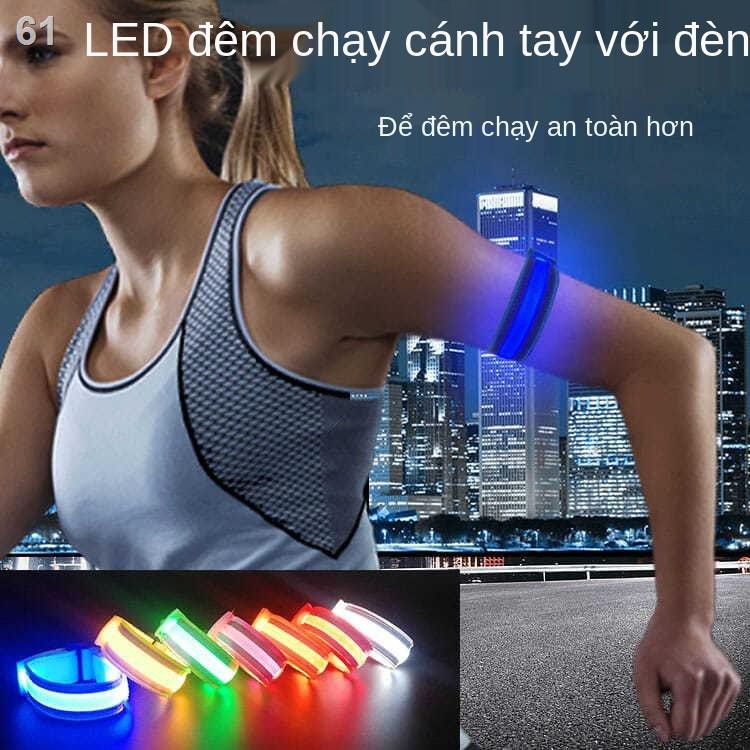 Sạc USB Thể thao Chạy đêm Vòng tay huỳnh quang đeo phát sáng Nháy phản Cánh với cảnh báo tín hiệu LEDQ