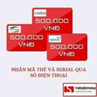 Combo 5 thẻ 500K vina/mobi/viettel
