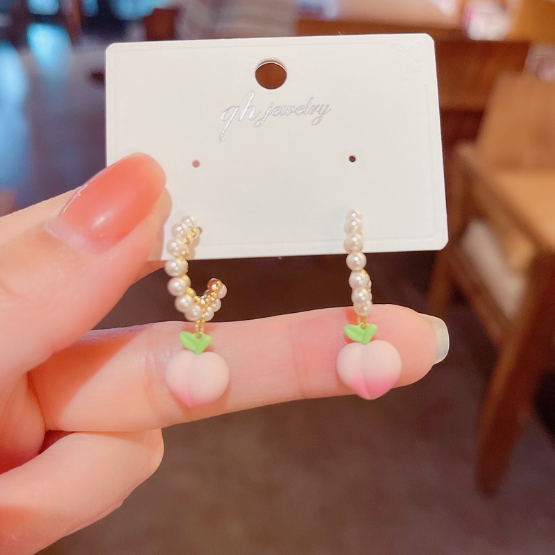 Bông Tai Ngọc Trai Hình Chữ C Kín Nước Kiểu Hàn Quốc Thời Trang Mùa Hè 2022 Mới