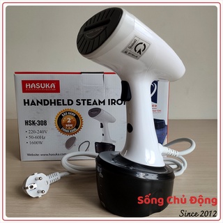 Bàn là ủi hơi nước cầm tay mini HSK 308 chống dính ceramic đặc biệt làm nóng nhanh phù hợp mọi loại chất liệu vải