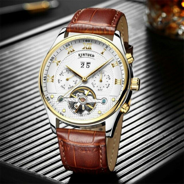Đồng hồ cơ nam dây da chính hãng Kinyued LS56 | BigBuy360 - bigbuy360.vn