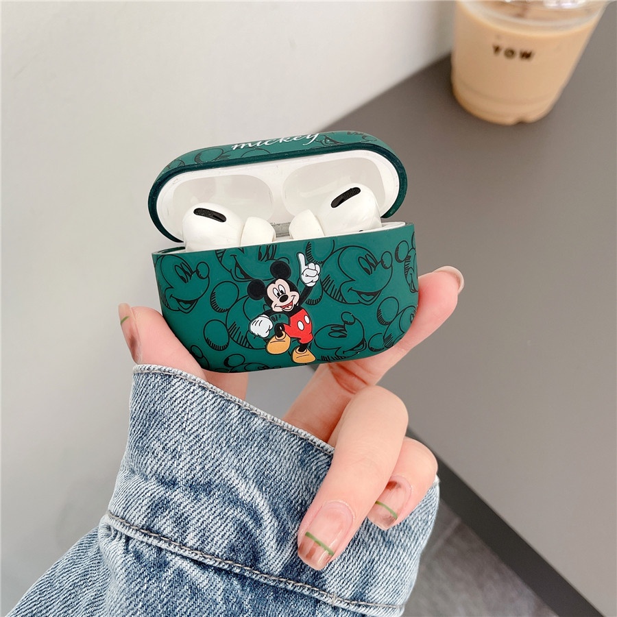 Vỏ Bảo Vệ Hộp Sạc Tai Nghe AirPods Pro2 AirPods Pro AirPods 3 gen3 AirPods 2 Hình Chuột Mickey Mouse & Minnie Mouse Dễ Thương Ốp