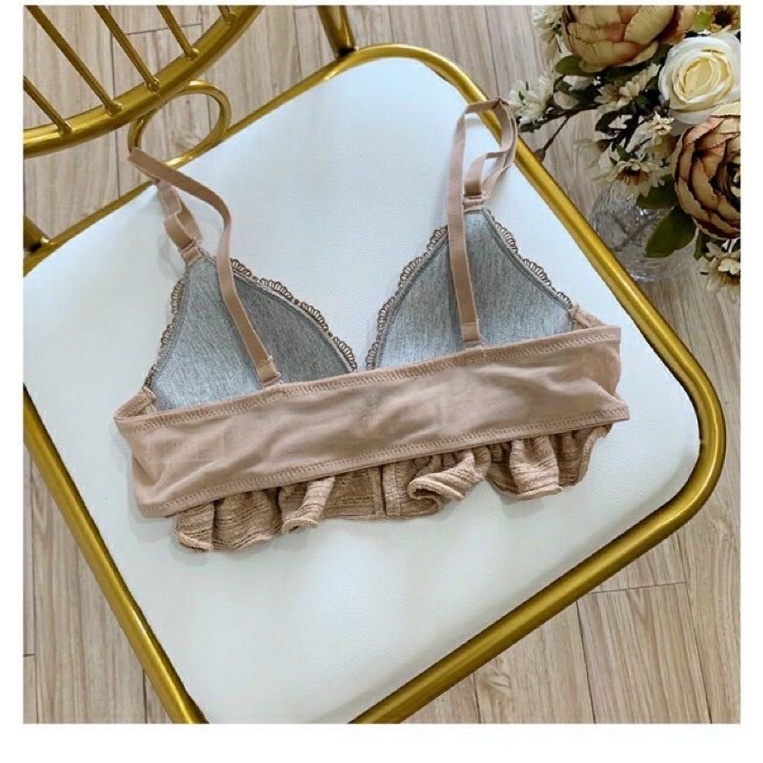 Áo lót nữ, AL108 áo ngực cotton bèo cài trước quyến rũ
