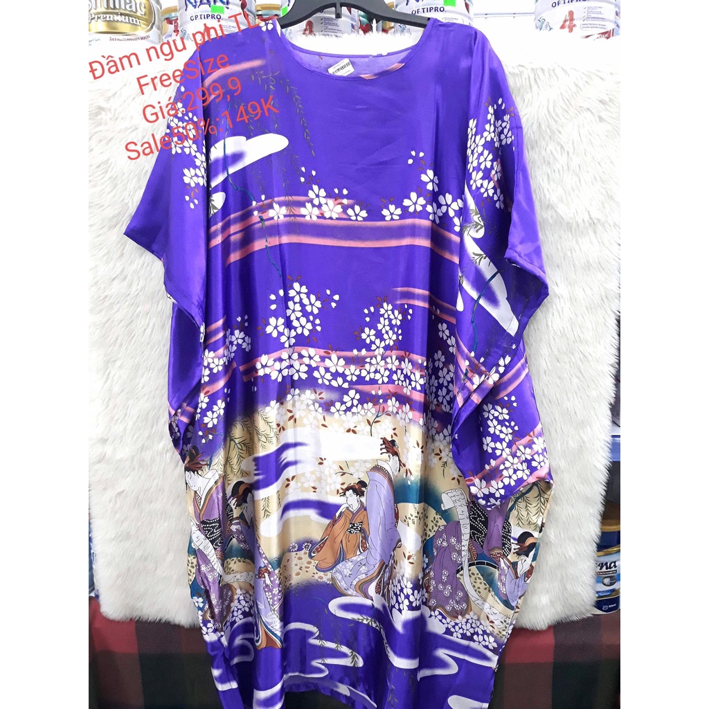 Váy ngủ satin lụa thái lan