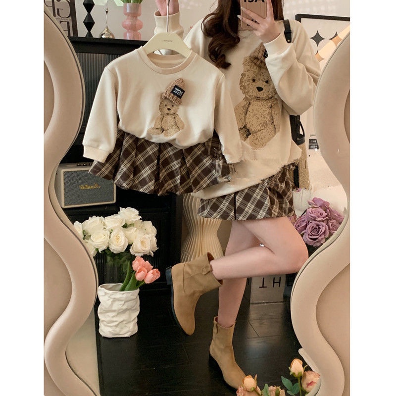 Áo Hoodie Cotton Nguyên Chất Cao Cấp Phong Cách Hàn Quốc Thời Trang Mùa Thu Mới 2022 Cho Mẹ Và Bé