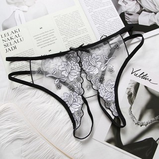 Quần lót lọt khe xẻ đáy thêu hoa sexy - Quần lót nữ gợi cảm cao cấp CM080
