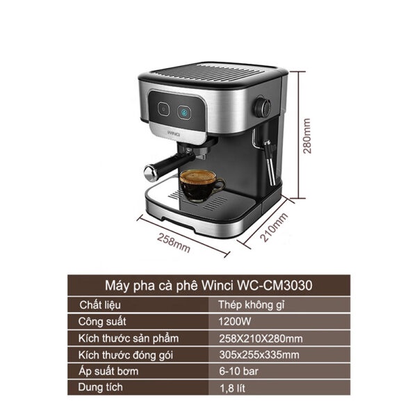 Máy pha cà phê, máy pha cafe tự động, Công nghệ cao cấp từ Ý, Thời gian pha 15-25 giây !