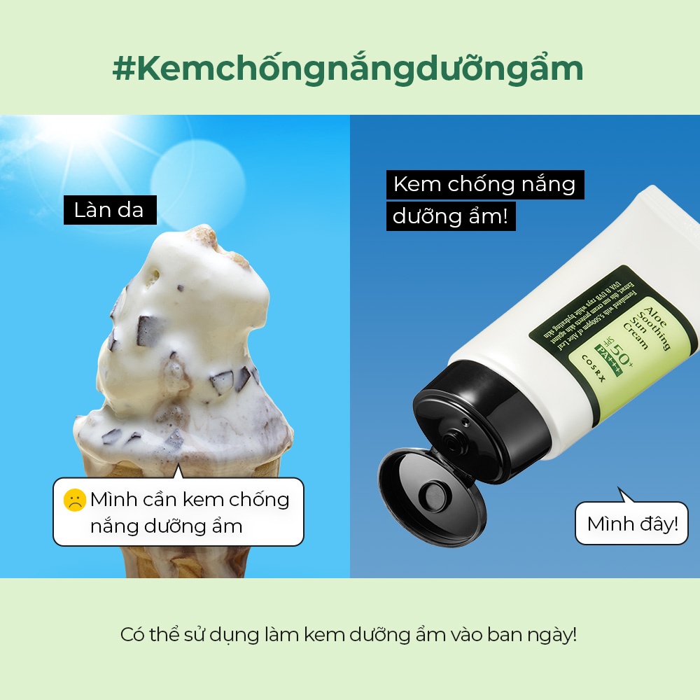 Kem chống nắng COSRX chiết xuất lô hội xoa dịu da SPF50 PA+++ dung tích 50ml