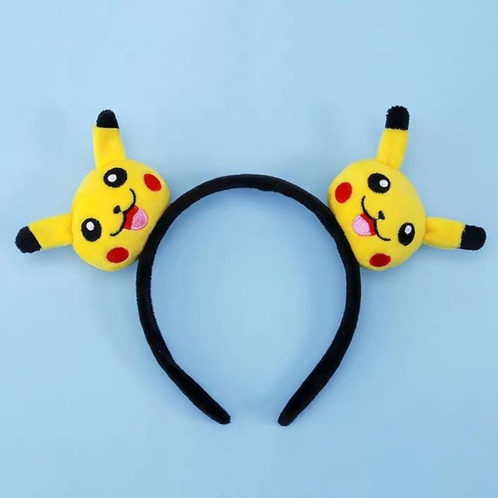 Băng Đô Hình Pikachu Nhồi Bông Nhiều Màu Dễ Thương Cho Bé Gái