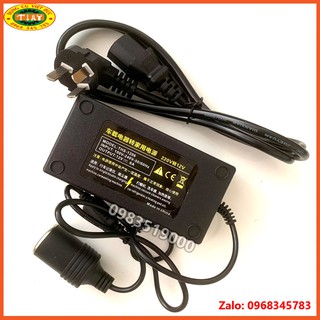 Đổi Nguồn 220V Sang 12V- Bộ Chuyển Đổi nguồn 12V  . Công Suất 60W-120W Đầu Cắm Ô Tô Loại Tốt