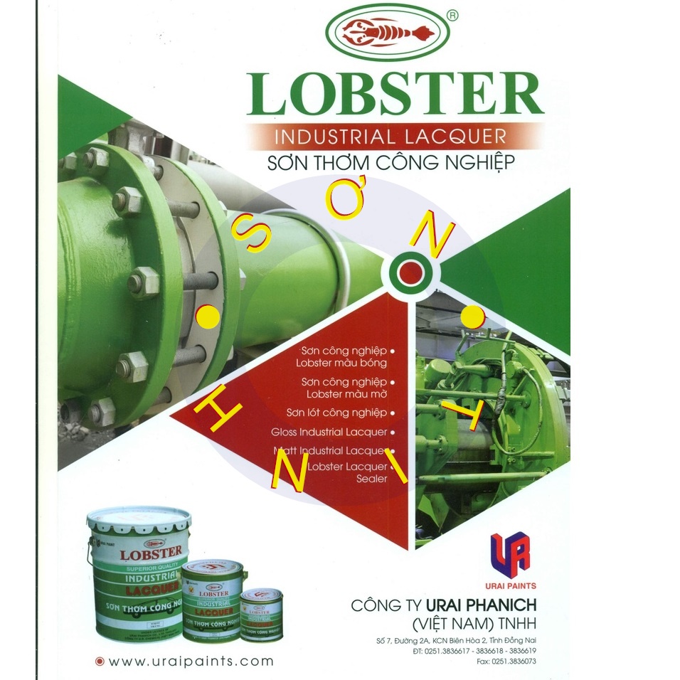 Sơn thơm công nghiệp Lobster màu trắng Bóng WHITE 600 800ml
