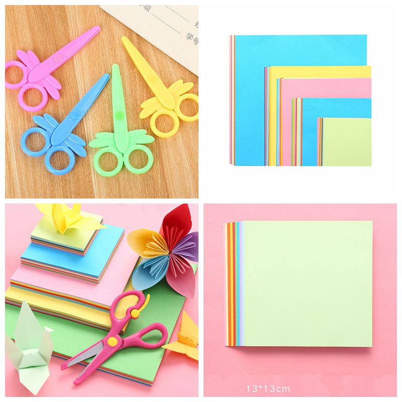 Giấy xếp hình origami kiểu vuông màu sắc sáng tạo Zh052