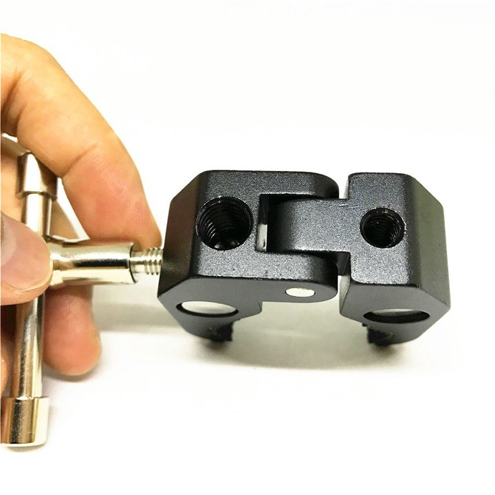 Kẹp ghi đông nhôm CNC và ball head Q29 mini