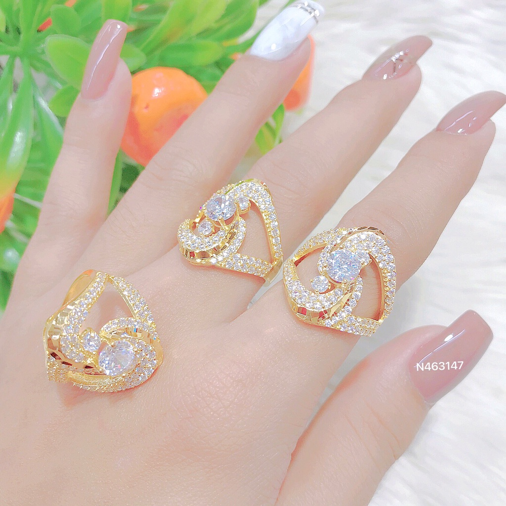 Nhẫn nữ đính xoàn N463147-120 mạ vàng cao cấp (giá tốt nhất)