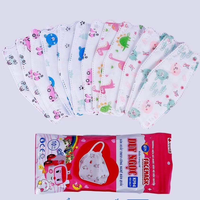 GÓI 10 CHIẾC Khẩu Trang KF94 Trẻ Em