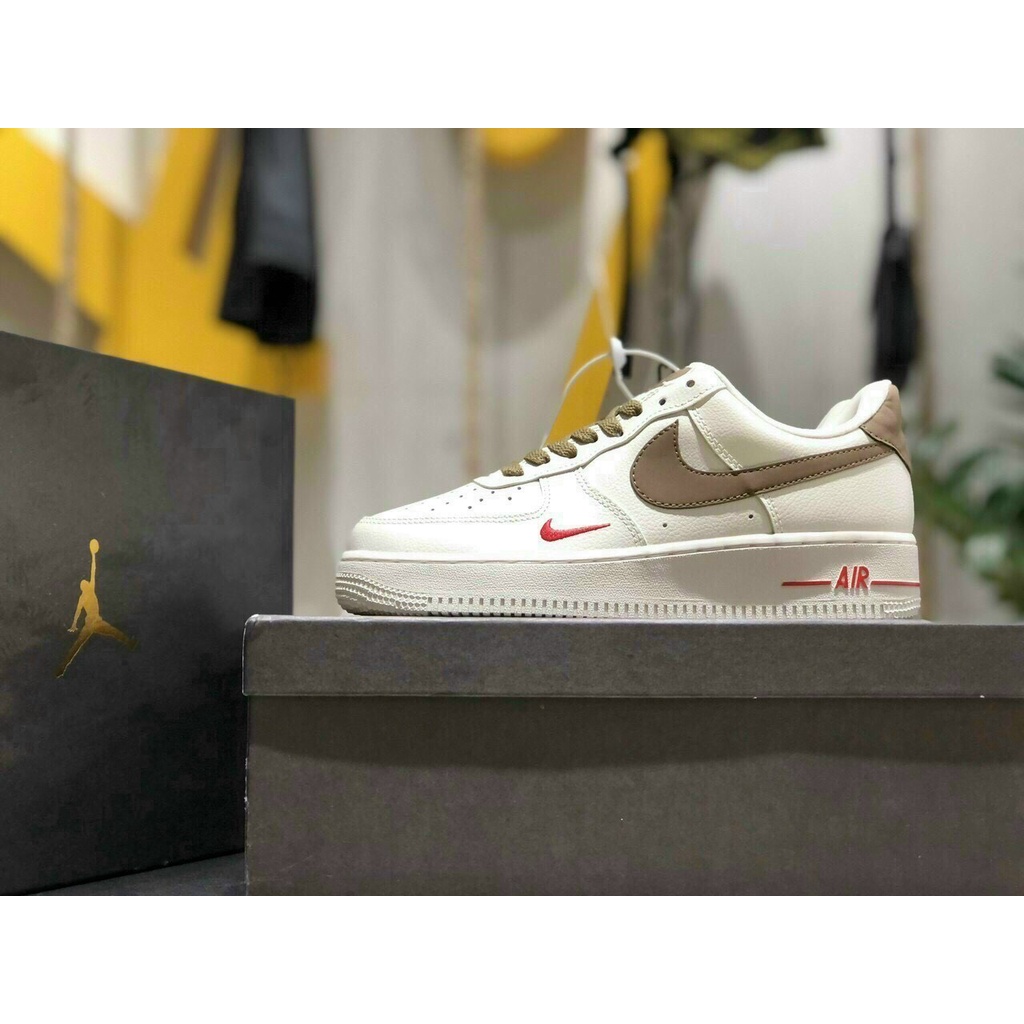 Giày Sneaker AF1 custom Vệt nâu chất lượng nguyên bản MSN2371