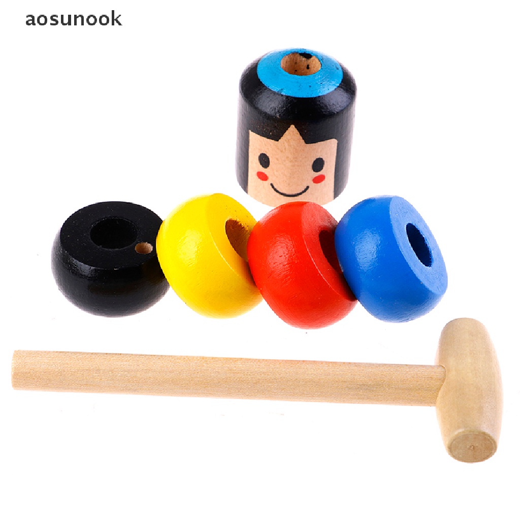 【ook】 1set Immortal Daruma Unbreakable Wooden Man Magic Toy Fun Toy Accessory .